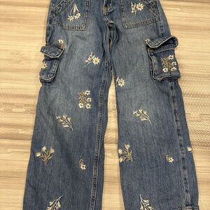 Abercrombie Kids Blue Low Rise Baggy Jeans